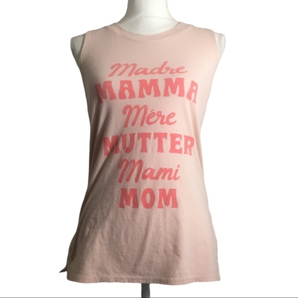 Fifth Sun pink graphic muscle shirt. Size XS